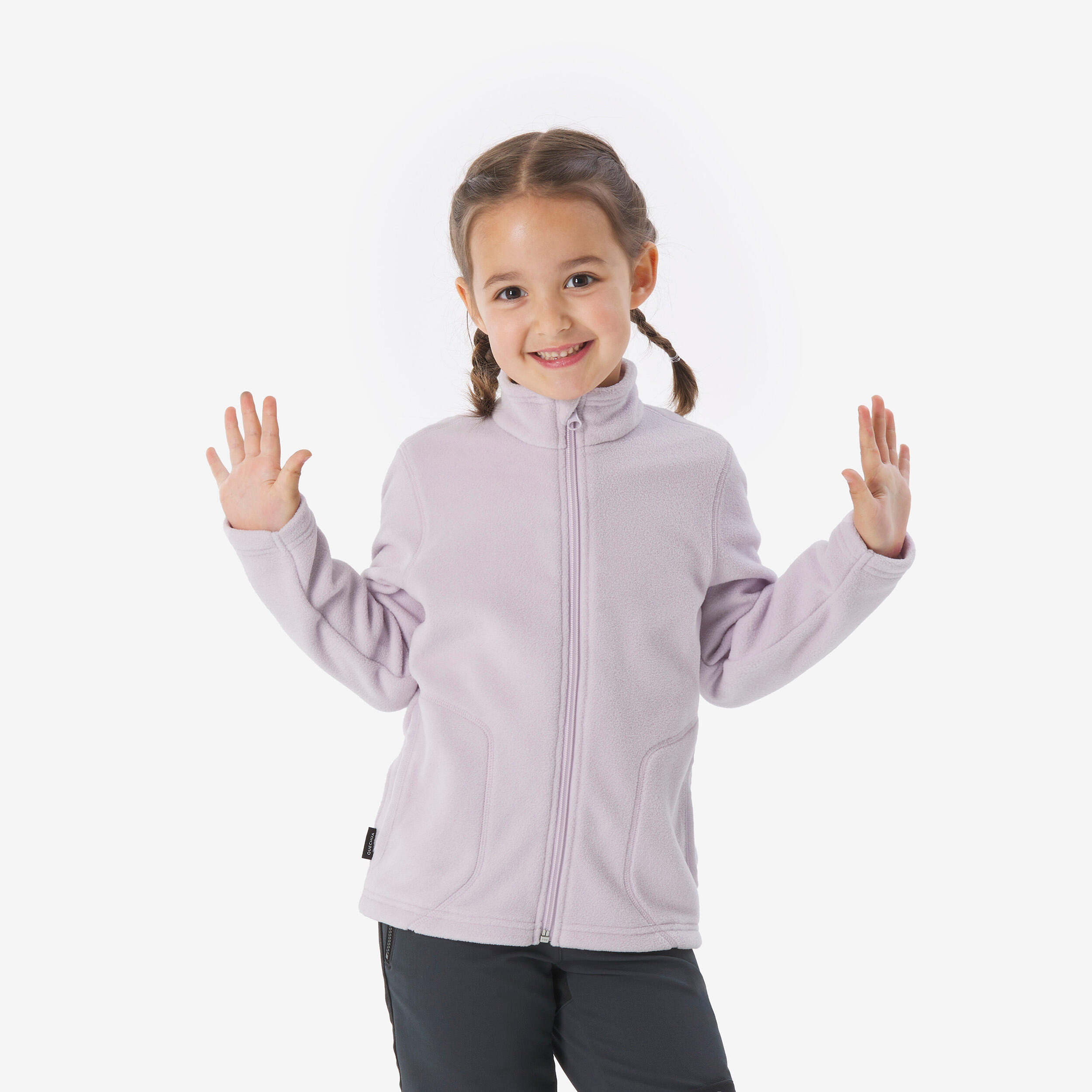 quechua Kids’ hiking fleece jacket, 2-6 years, MH100 Zip - Lilac-picture-21
