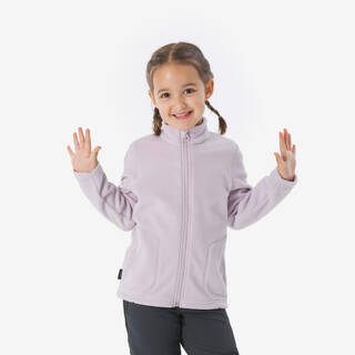Kids’ Hiking Fleece Jacket MH100 - 2-6 years - Zip - Steel Blue
