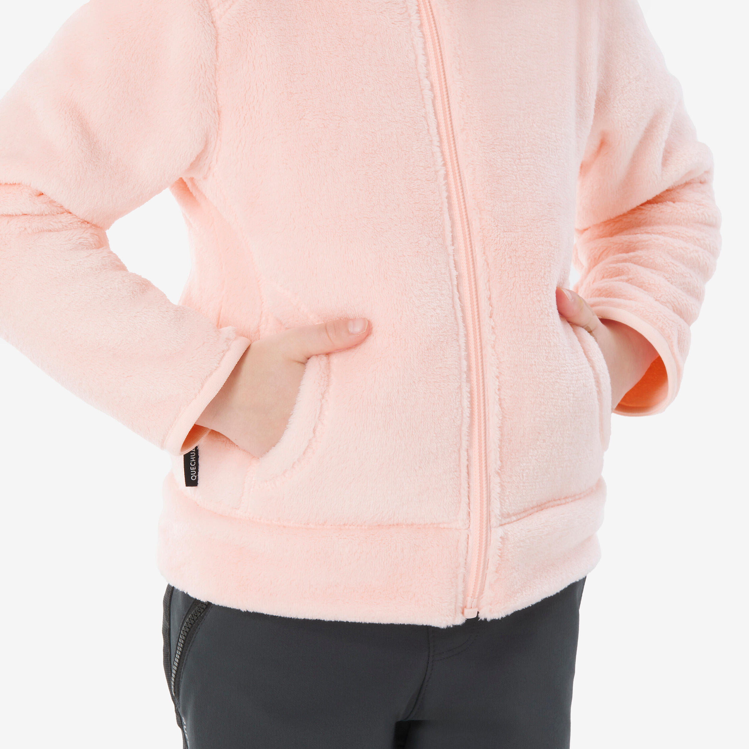 Chaqueta polar de montaña y trekking  con capucha Niños 2-6 años Quechua NH500 5/5