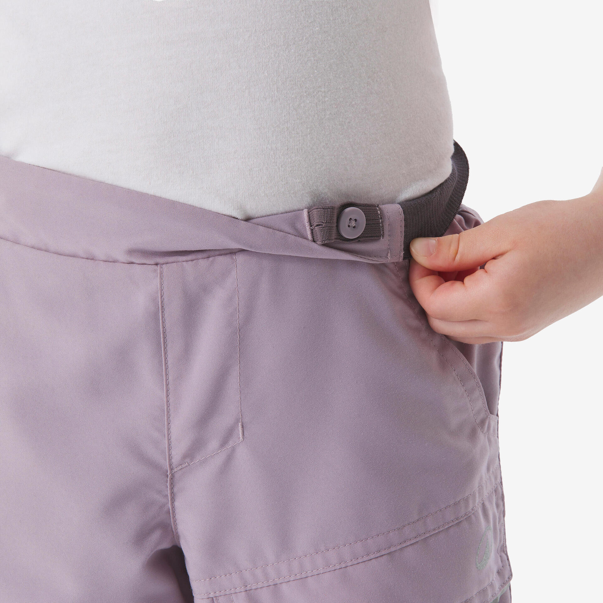 CHILDREN'S WARM WATER REPELLENT HIKING TROUSERS - SH100 X-WARM - AGE 2-6