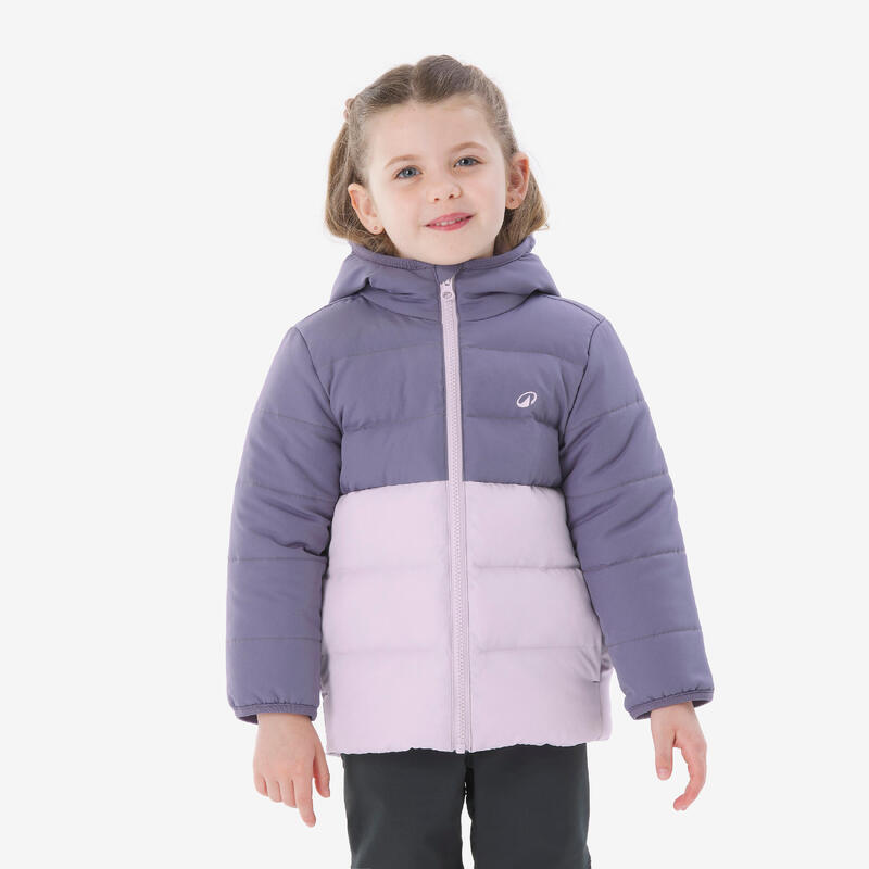 Doudoune chaude de randonnée enfant 2-6 ans, NH500 lilas