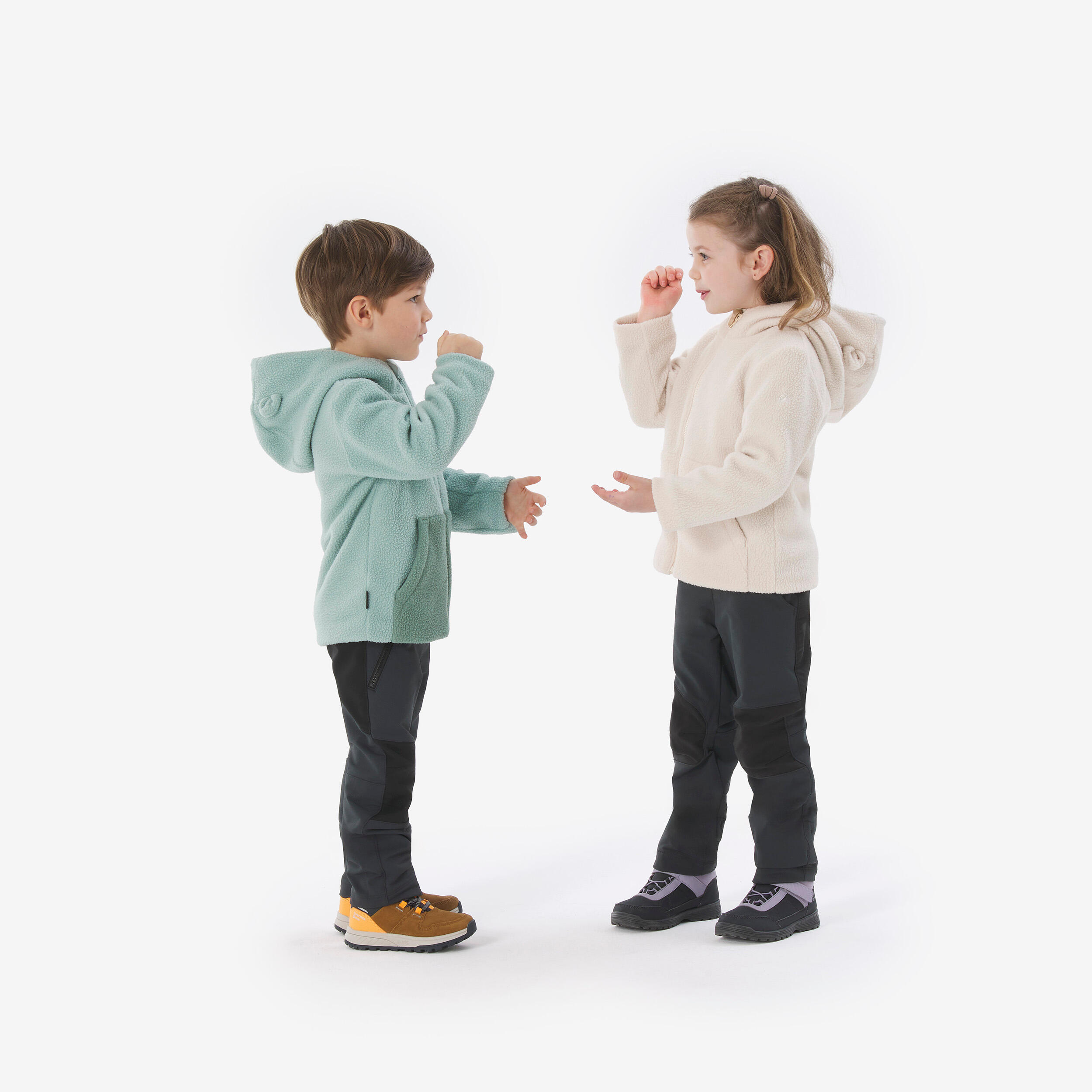 Kids’ Sherpa Fleece Jacket NH500 - 2-6 years - Beige