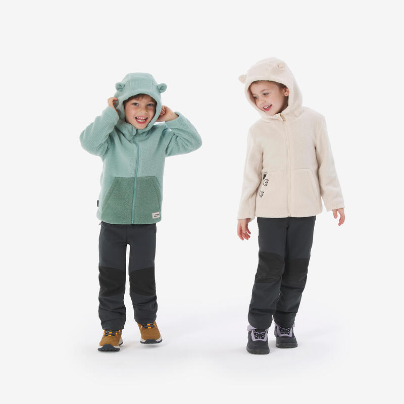 Veste polaire enfant 2-6 ans, sherpa NH500 vert