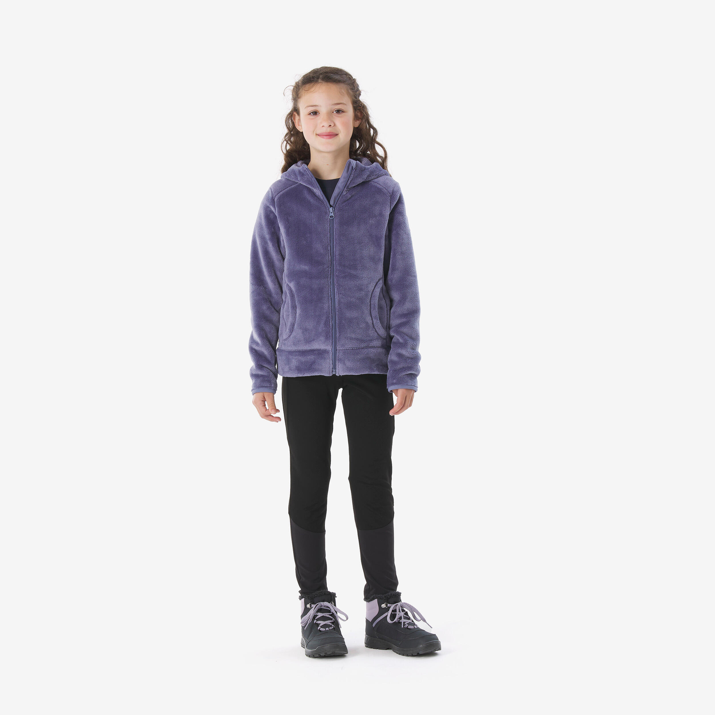 Pile montagna bambina MH500 ZIP viola 2/5