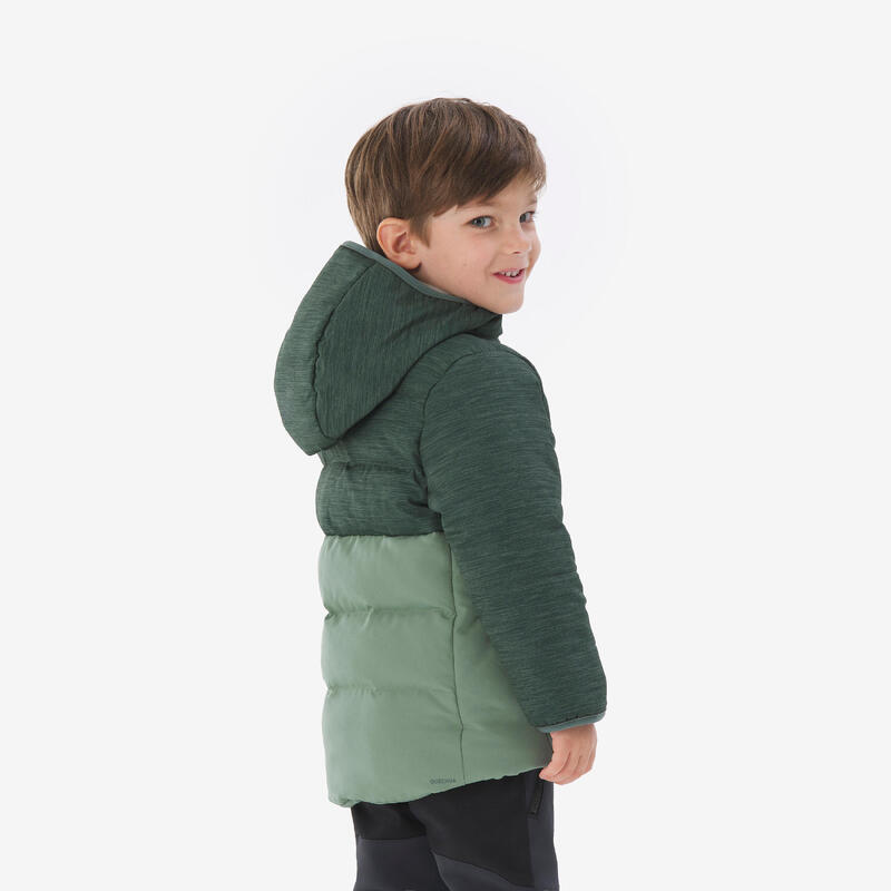Doudoune chaude de randonnée enfant 2-6 ans, NH500 vert