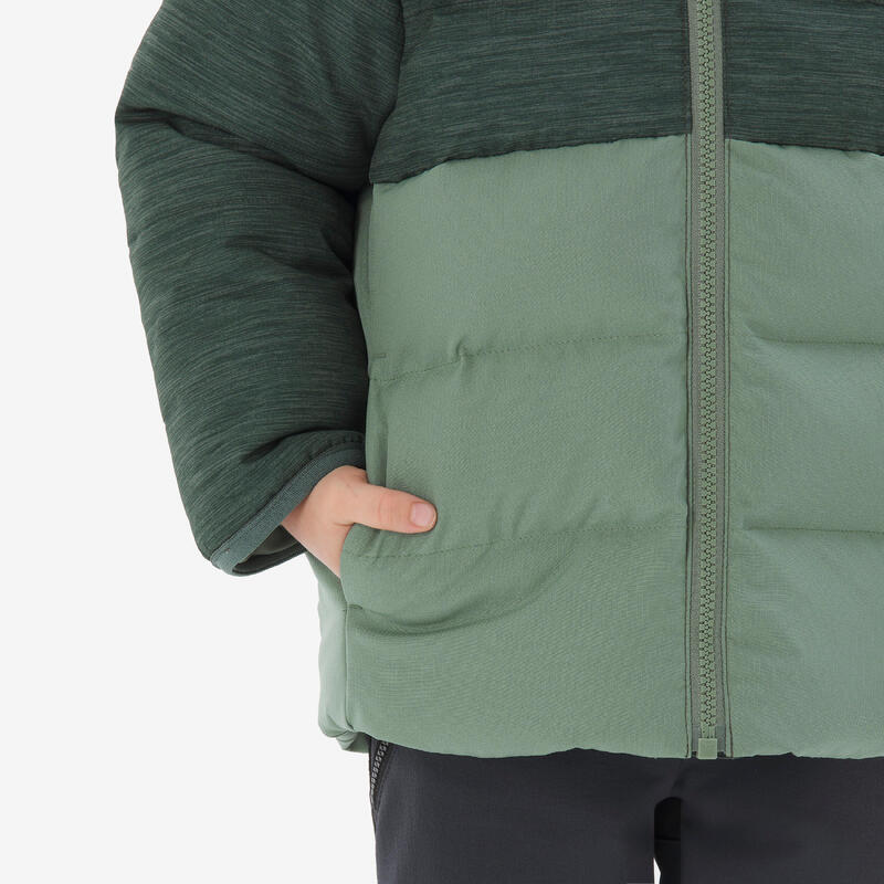 Doudoune chaude de randonnée enfant 2-6 ans, NH500 vert