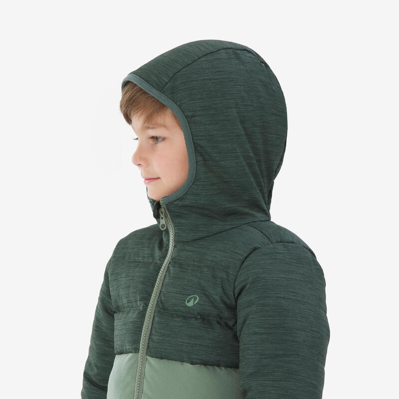 Doudoune chaude de randonnée enfant 2-6 ans, NH500 vert