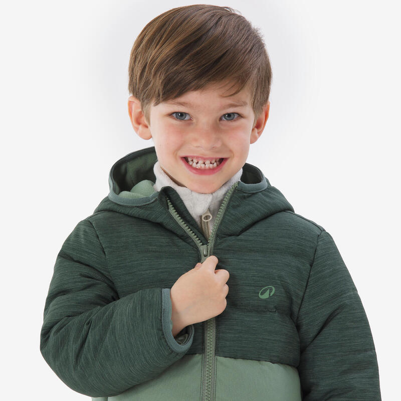 Doudoune chaude de randonnée enfant 2-6 ans, NH500 vert