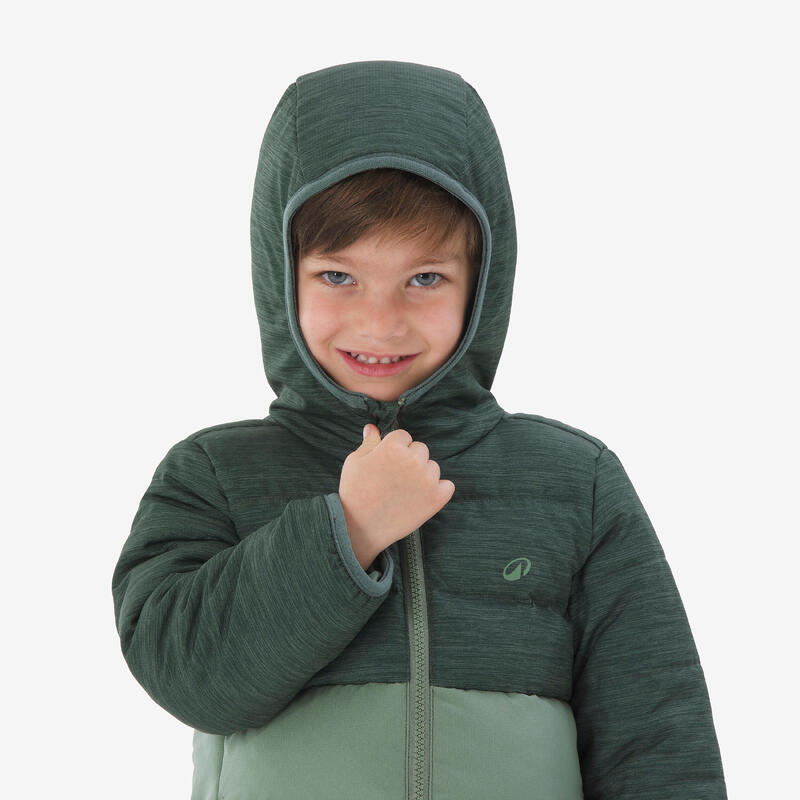 Doudoune chaude de randonnée enfant 2-6 ans, NH500 vert