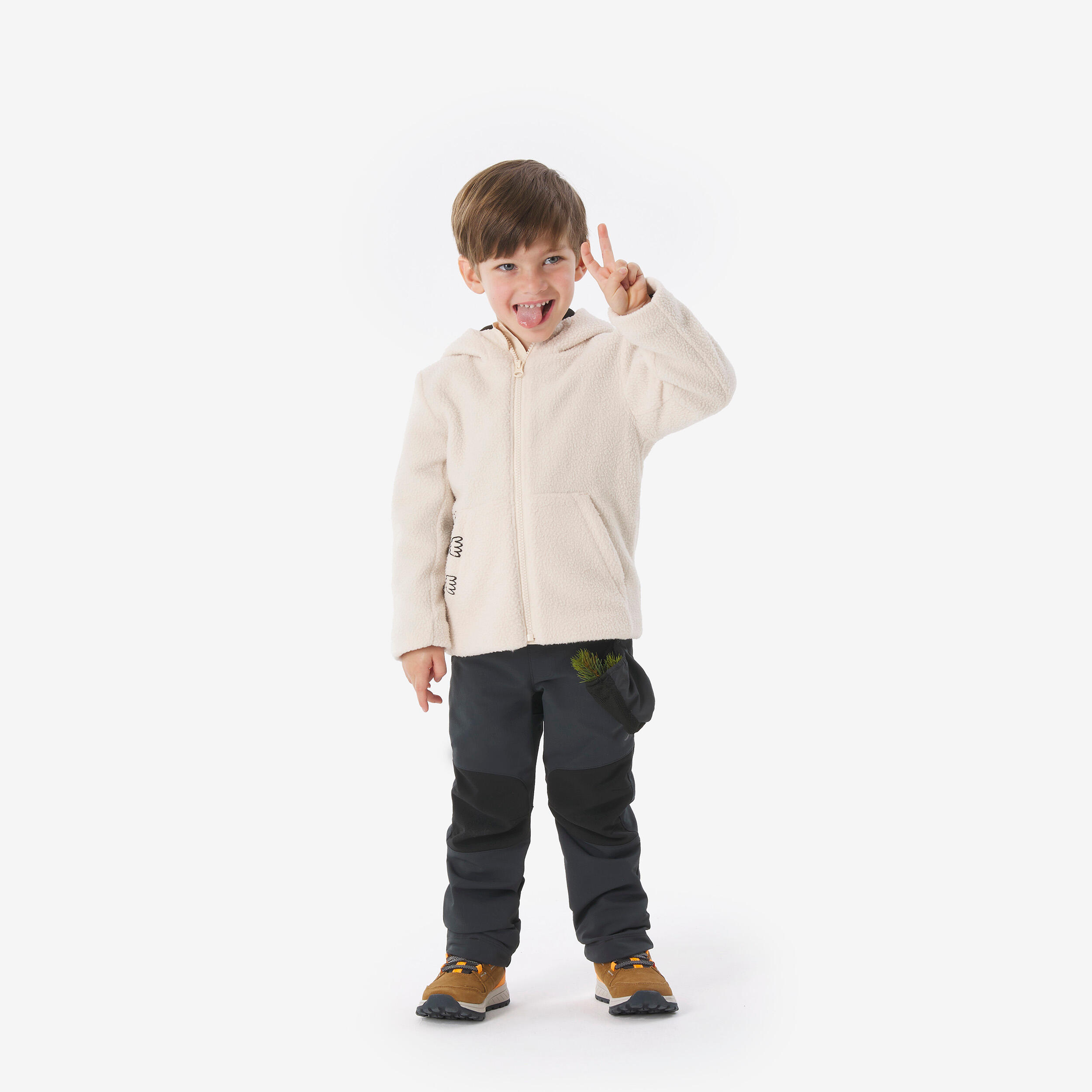 Chamarra de senderismo de forro polar sherpa para niños de 2 a 6 años NH500 10/11