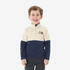 Kids’ hiking fleece jacket MH500 Half Zip - 2-6 years - Beige and Blue