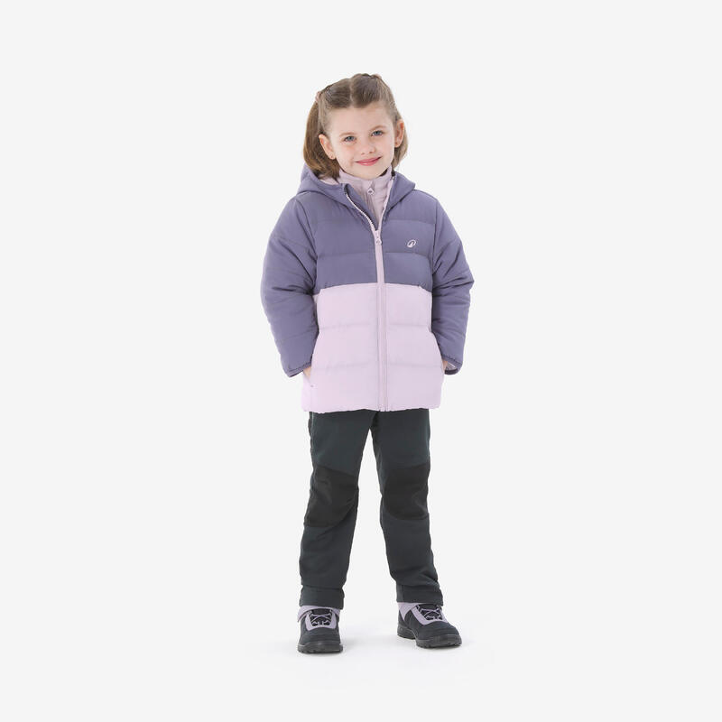 Çocuk Outdoor Şişme Mont - Mor - 2/6 Yaş - NH500