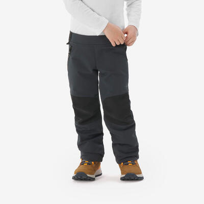 Pantaloni softshell montagna bambino MH550 grigio scuro