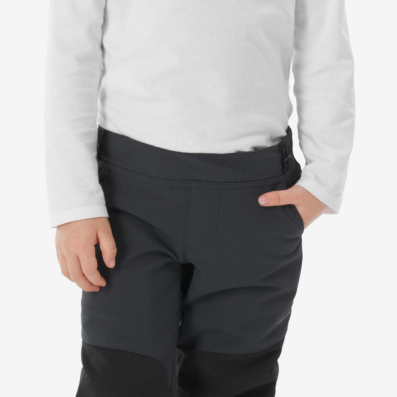 Pantalon softshell de randonnée enfant 2-6 ans, MH900 noir