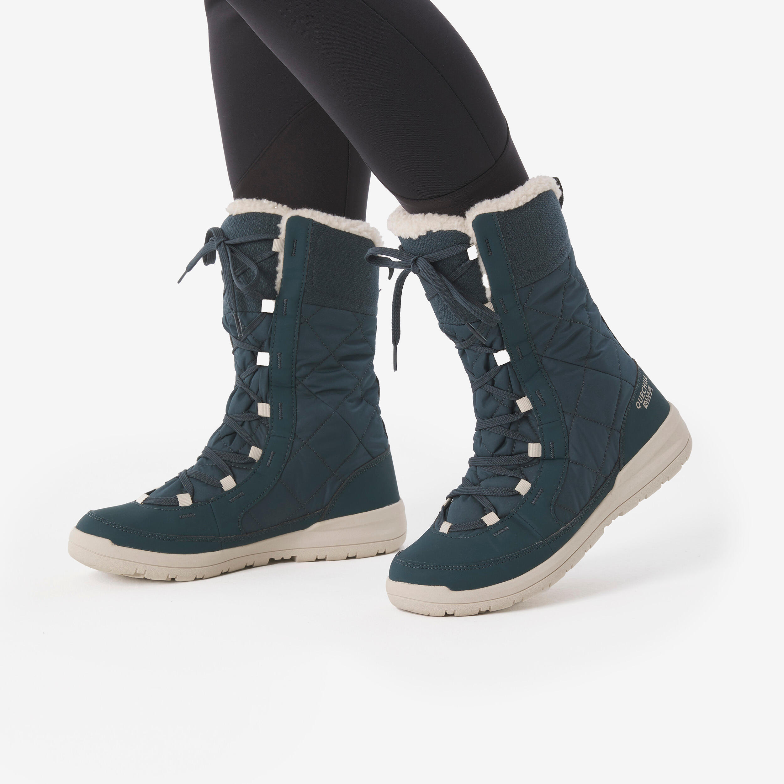 Bottes de neige chaudes et imperméables femme, NH500 Haute vert 8/8