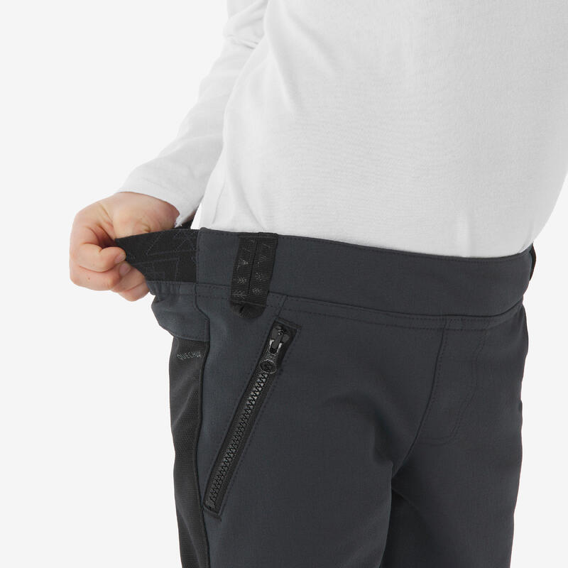Pantalon softshell de randonnée enfant 2-6 ans, MH900 noir