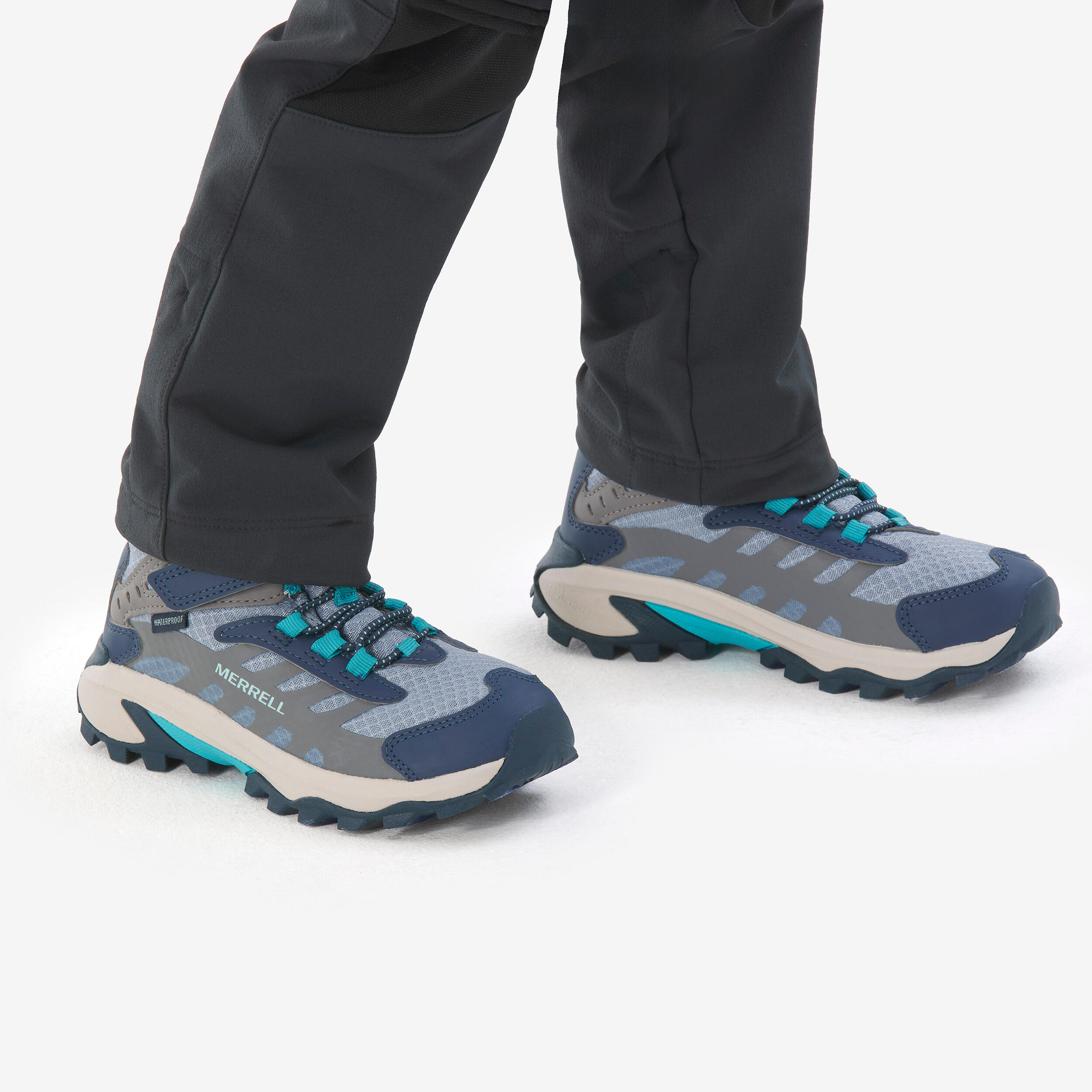 Chaussures imperméables de randonnée enfant 29 au 38, MOAB SPEED 2 BLEUE MERRELL 8/8