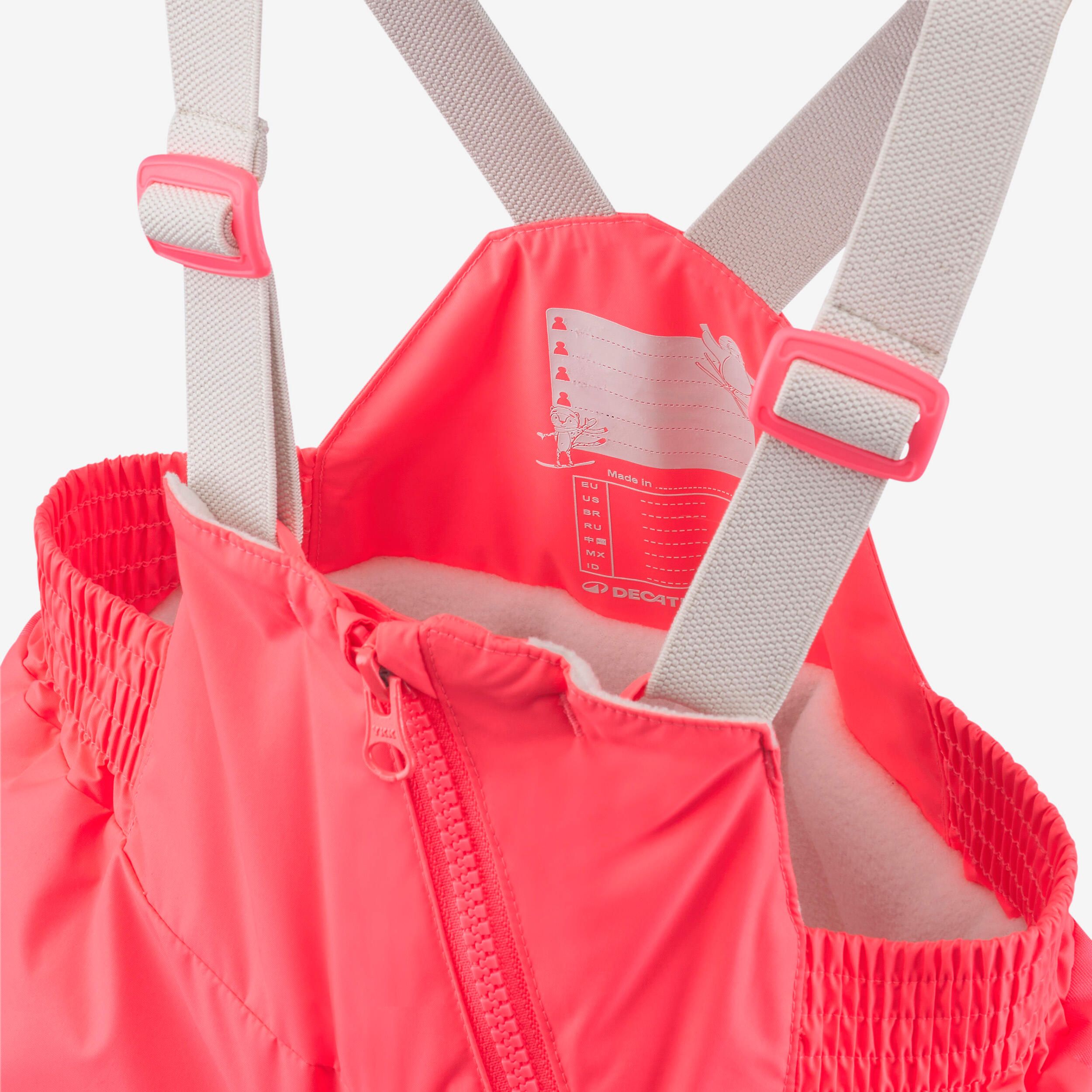 Kids’ Warm Ski Bib Pants, 500 Age 1–5 - WEDZE