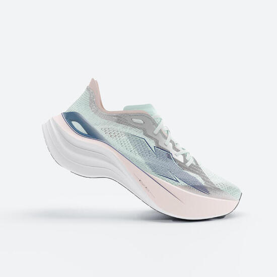 Zapatillas running Mujer, KIPRUN KD900.2 verde claro