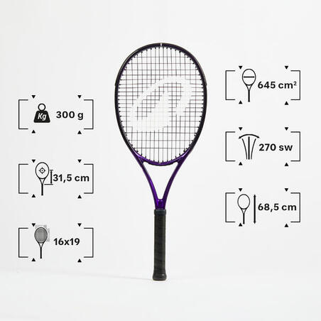 Ракетка Pro 300 для тенісу фіолетова/чорна