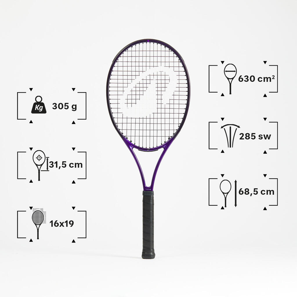 Ljubičasto-crni reket za tenis za odrasle CONTROL PRO 305 GAËL MONTFILS