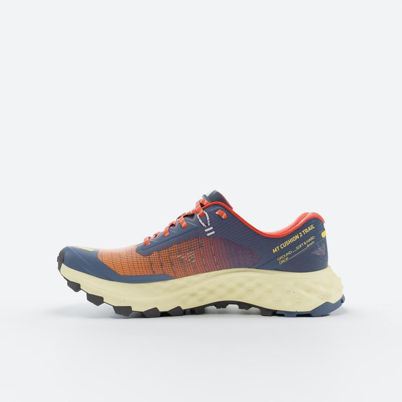 Încălțăminte alergare Trail Kiprun MT Cushion 2 albastru-portocaliu bărbați