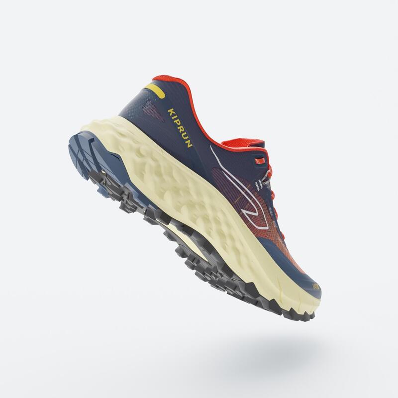 Încălțăminte alergare Trail Kiprun MT Cushion 2 albastru-portocaliu bărbați