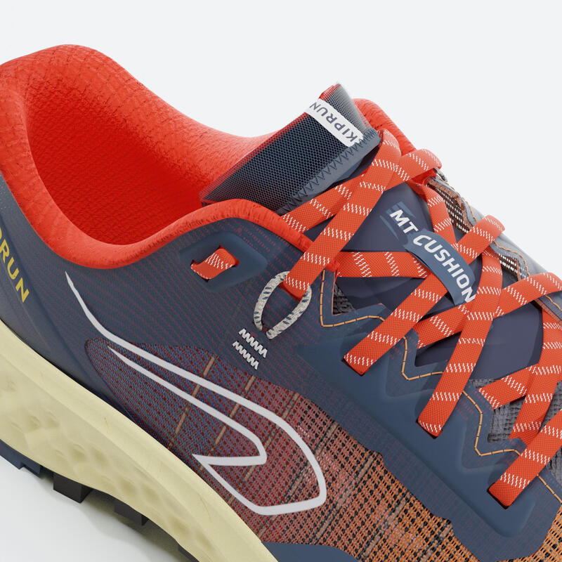 Chaussures de Trail Running Homme,  Kiprun MT Cushion 2 Bleu Orange