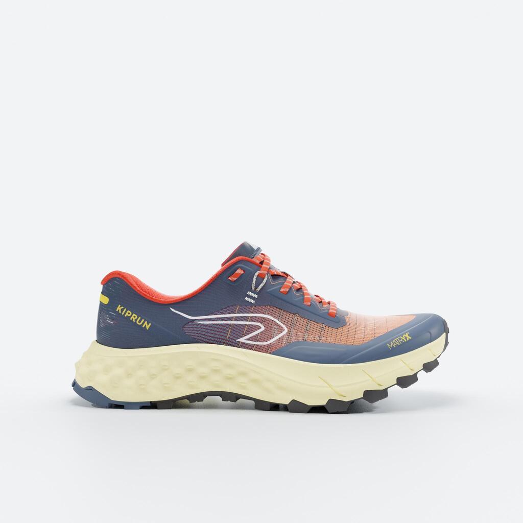 Patike za trail trčanje Kiprun MT Cushion 2 muške - plavo/narandžaste