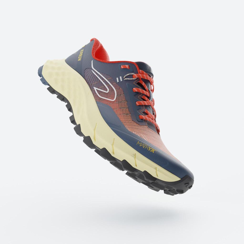 Patike za trail trčanje Kiprun MT Cushion 2 muške - plavo/narandžaste