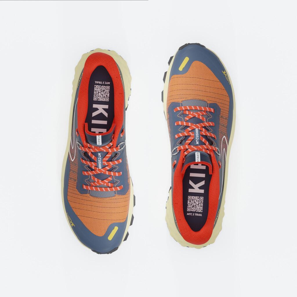 Patike za trail trčanje Kiprun MT Cushion 2 muške - plavo/narandžaste