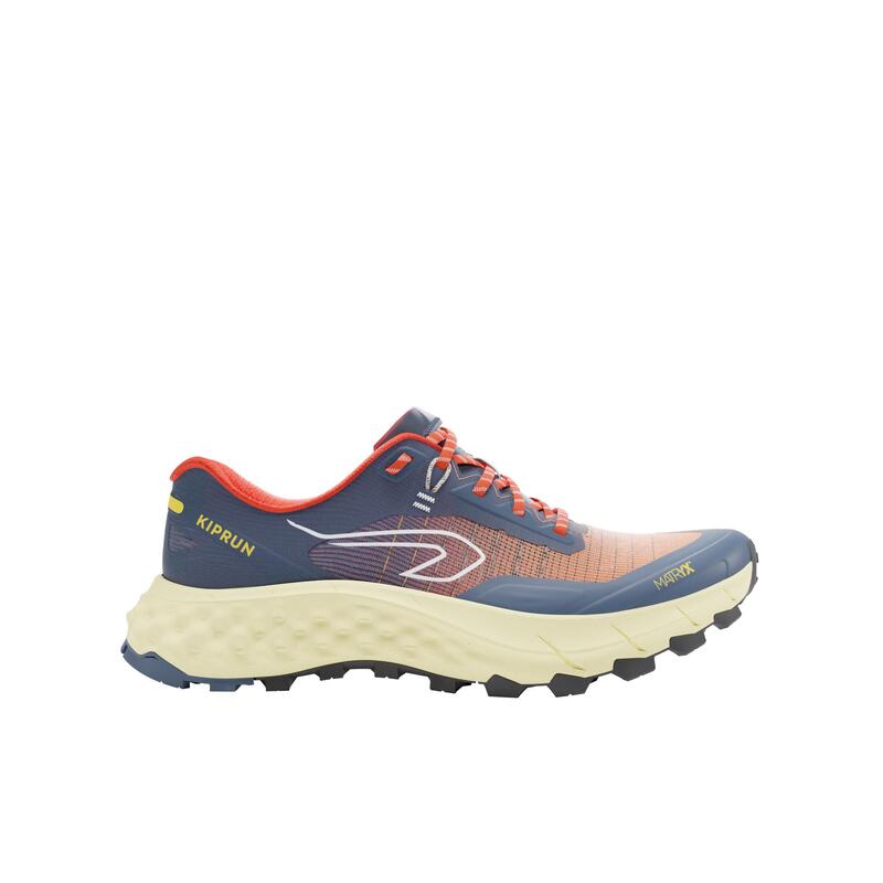 Încălțăminte alergare Trail Kiprun MT Cushion 2 albastru-portocaliu bărbați