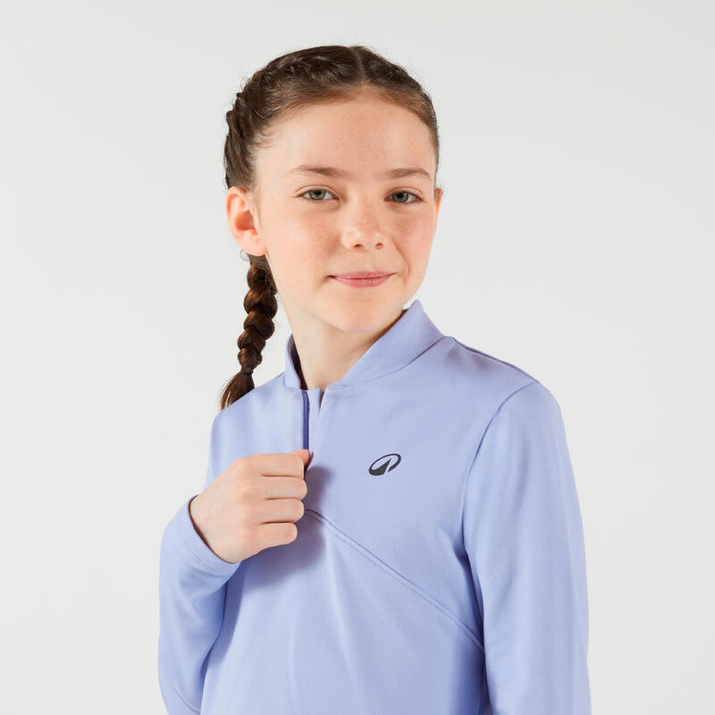 Bluză cu fermoar scurt Thermic tenis Mov Fete