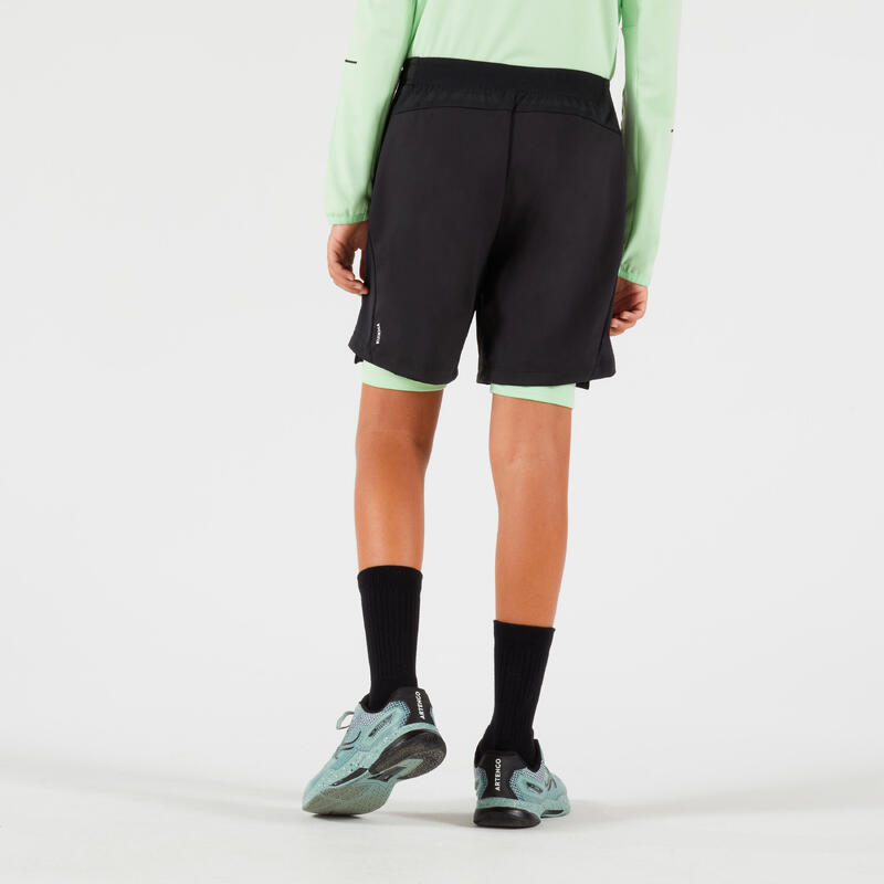 ȘORT TERMIC Tenis NEGRU VERDE BĂIEȚI