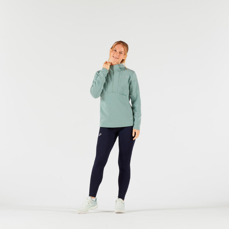 Kadın Kapüşonlu Tenis Sweatshirtü - Yeşil