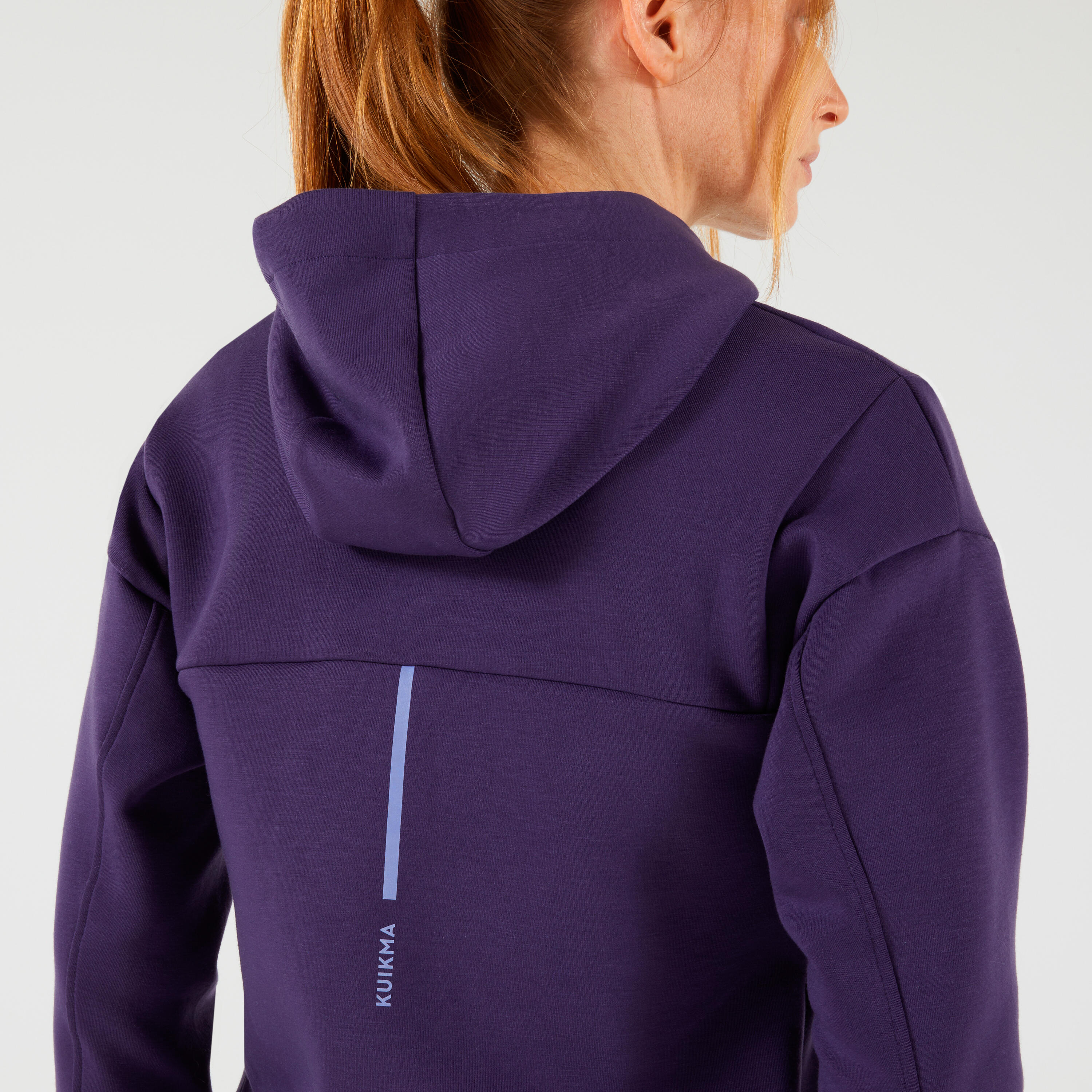 Tennis-Sweatshirt mit Reissverschluss und Kapuze, Damen, violett 5/7