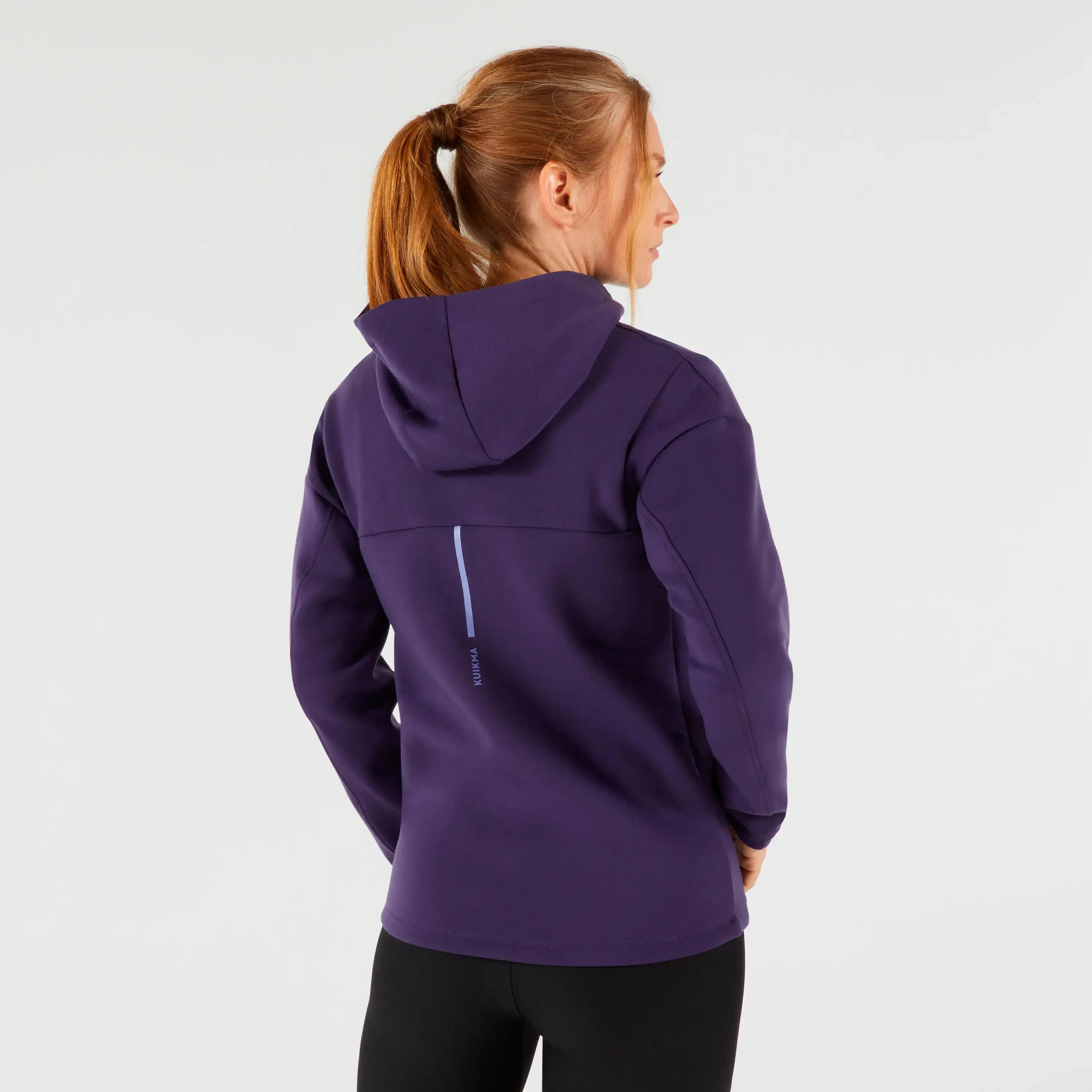 Women's Zip-Up Tennis Hoodie - Purple -  4