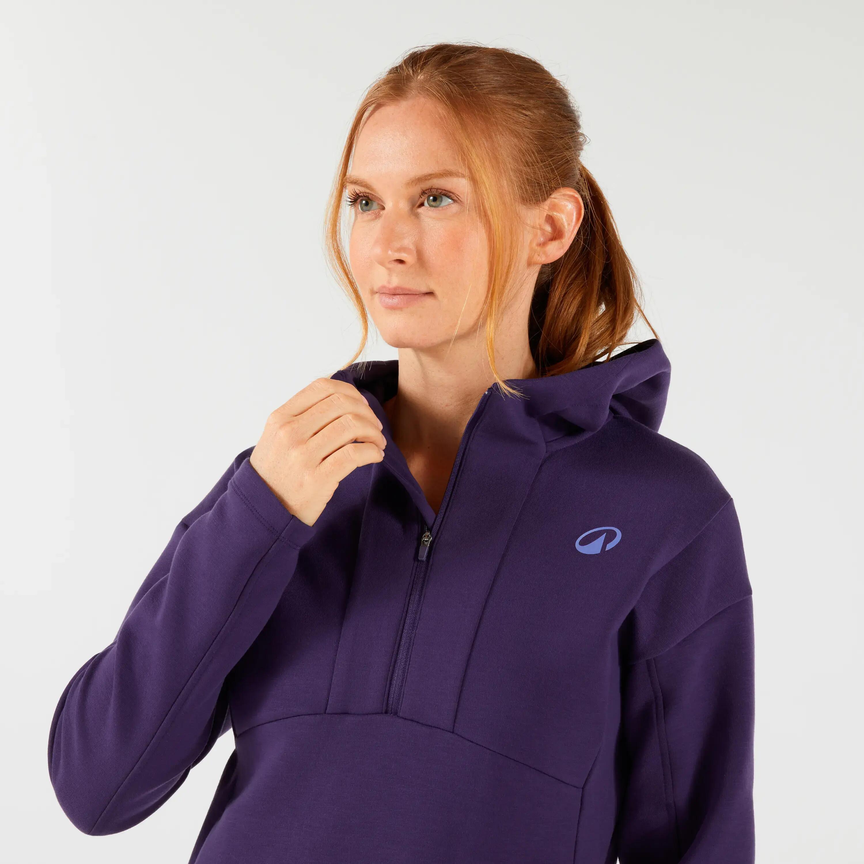 Women's Zip-Up Tennis Hoodie - Purple -  3