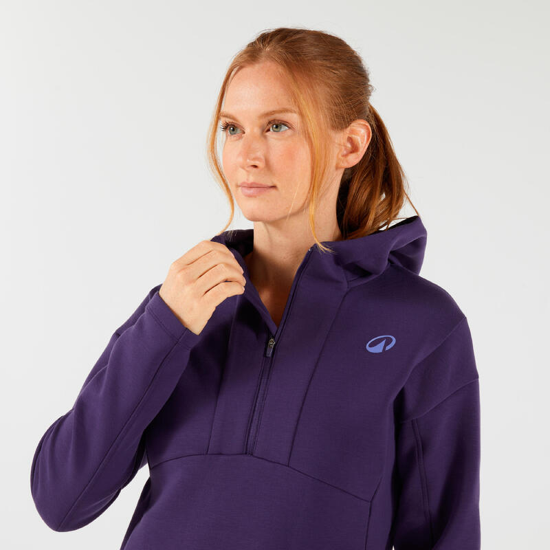 Kadın Kapüşonlu Tenis Sweatshirtü - Mor