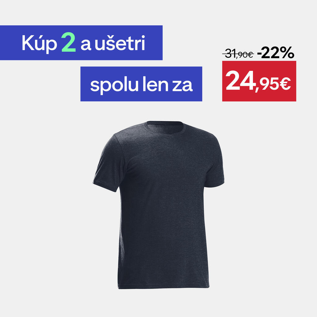 Pánske tričko NH500 Fresh tmavomodré