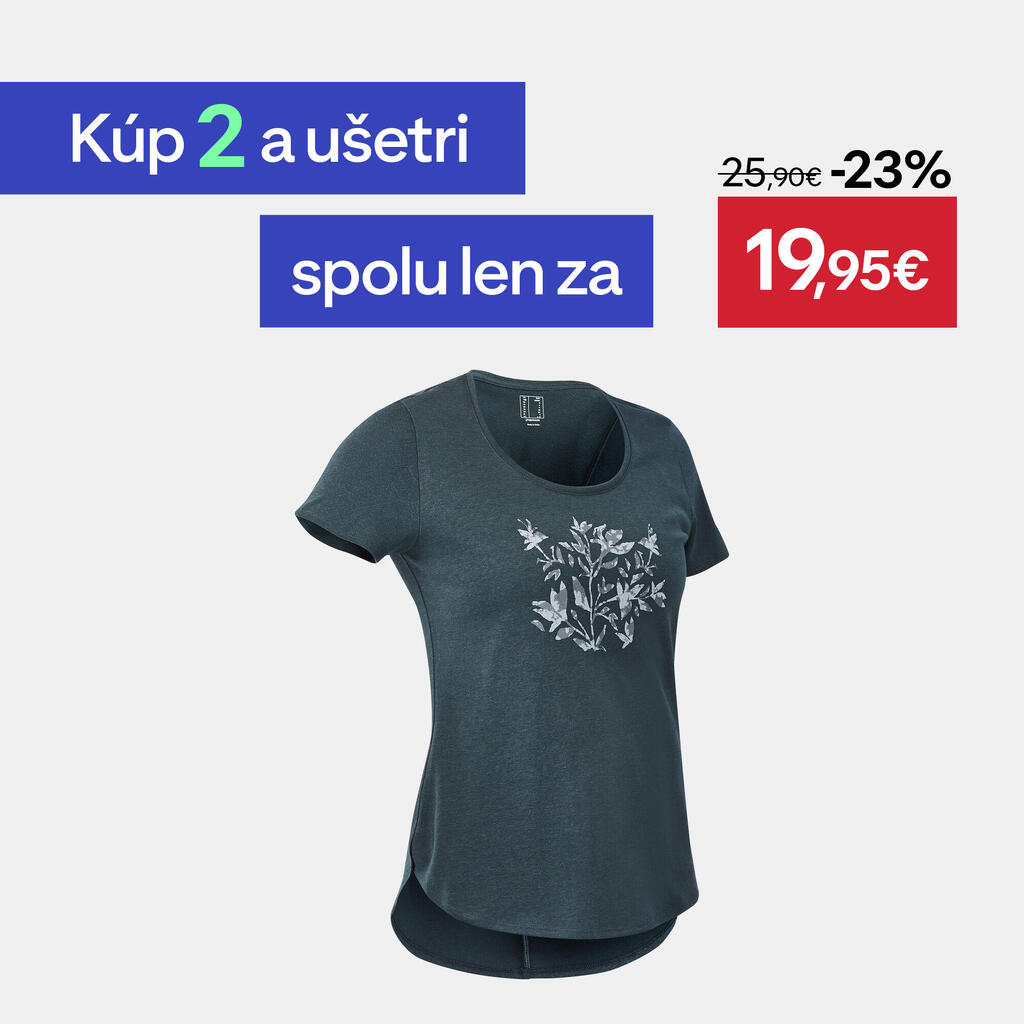 Dámske turistické tričko nh500