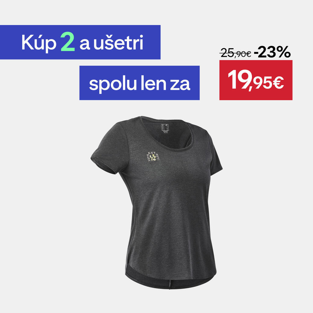 Dámske turistické tričko nh500