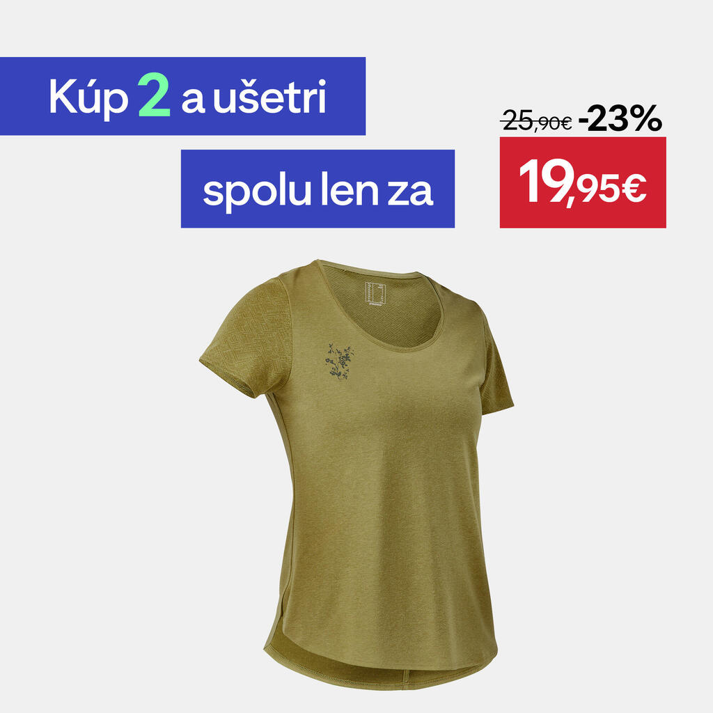 Dámske turistické tričko nh500