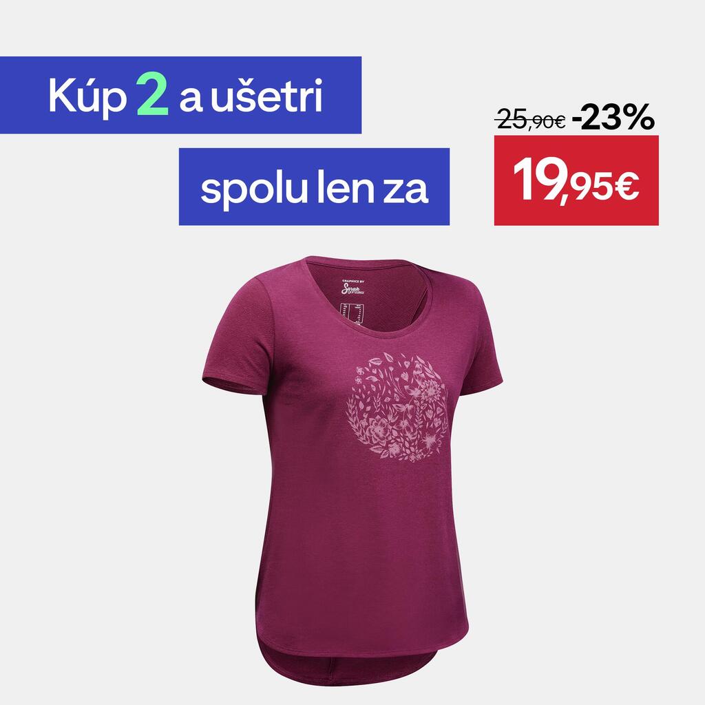 Dámske turistické tričko NH500