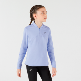 T-shirt de tennis Thermic manches longues 1/2 zip fille - violet