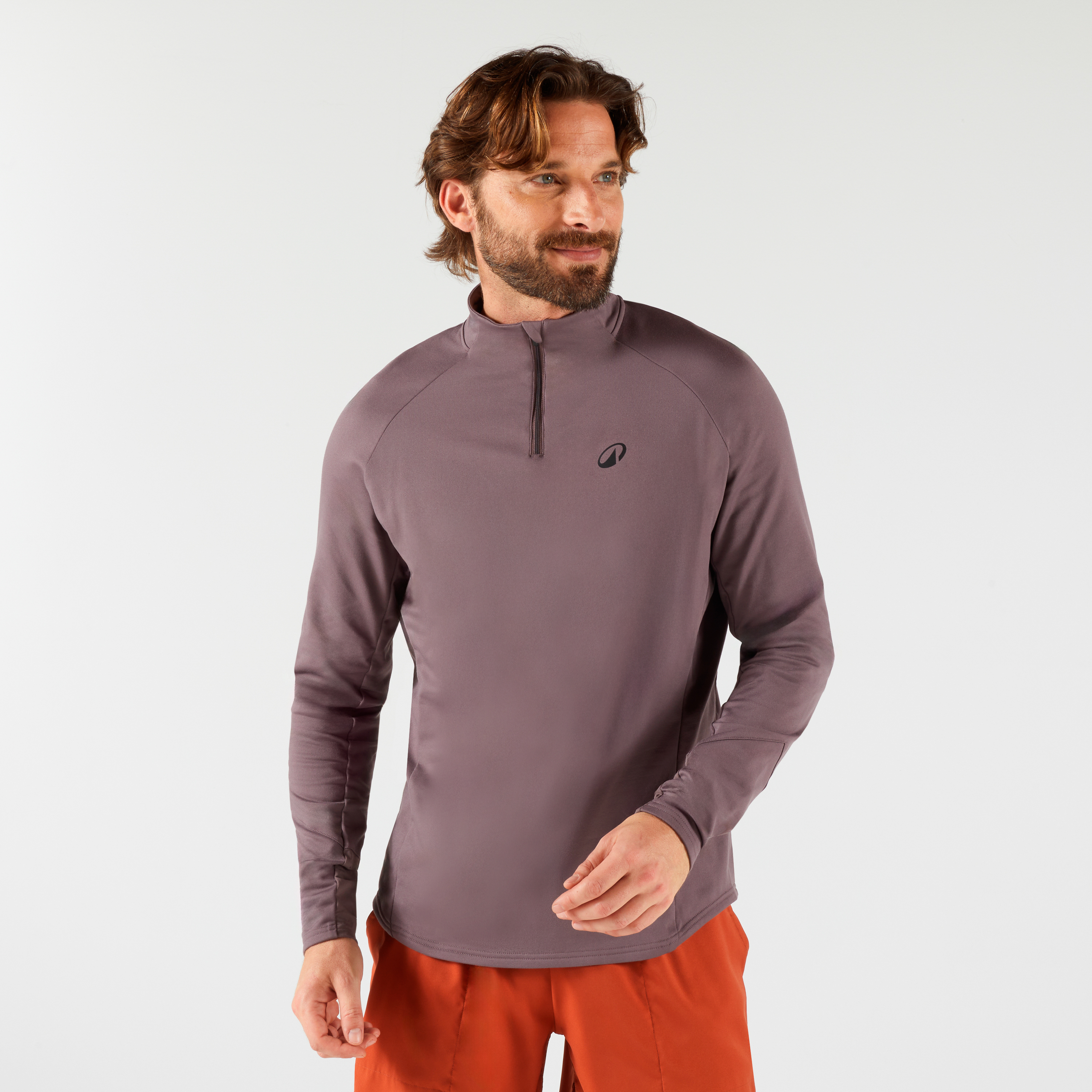 Sweat de tennis manches longues homme - thermic 1/2 zip marron - Tennis - Artengo- Clubs - Entreprises - Collectivités - Associations