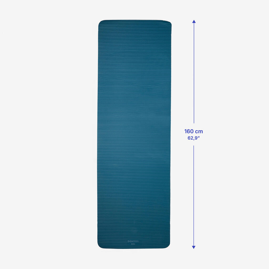 Tapis de Pilates confort épaisseur 10 mm, bleu