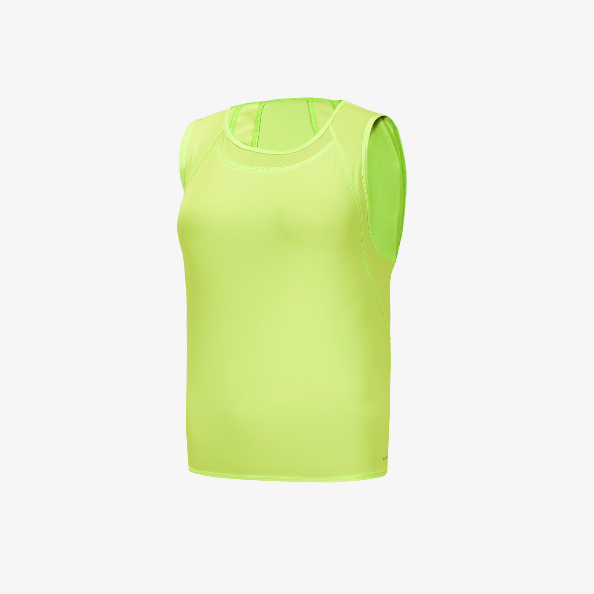 Women's Running Breathable Short Tank Top - KIPRUN Run 500 Tropical Lime