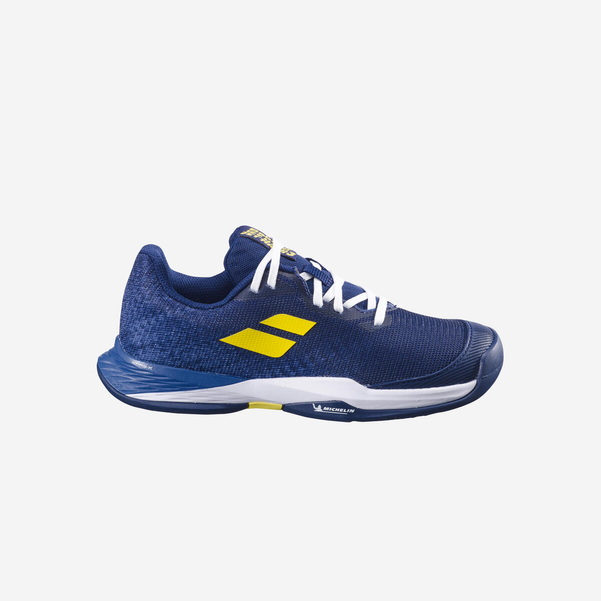 Chaussures de tennis enfant multicourt - Babolat Jet Mach 3 Jr bleu jaune