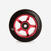 Roue trottinette freestyle core alu nouge pu noir 100 mm
